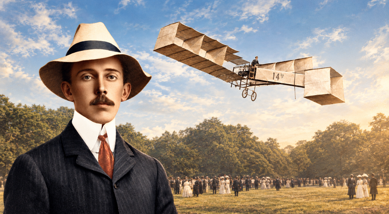 A histórica conquista de Alberto Santos Dumont com o 14-Bis em Paris