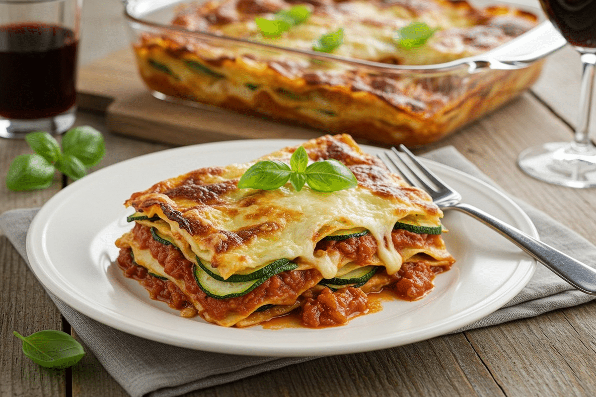 Receita prática de lasanha de abobrinha para o almoço