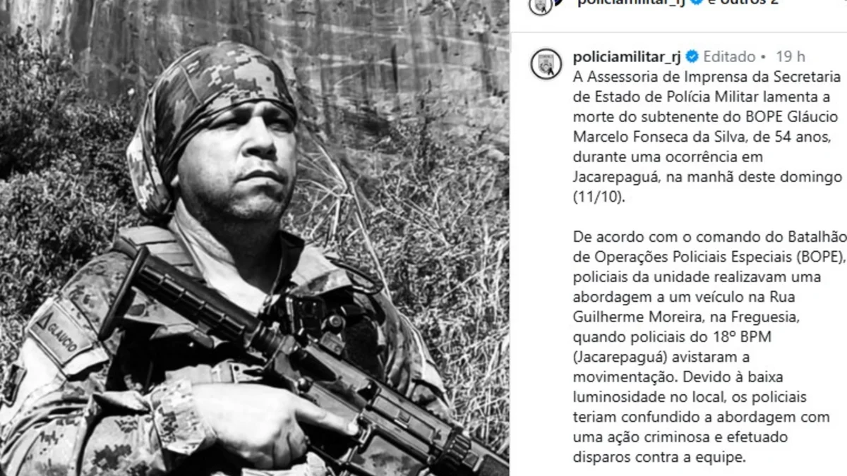 Subtenente do Bope morre após confronto com policiais militares no Rio