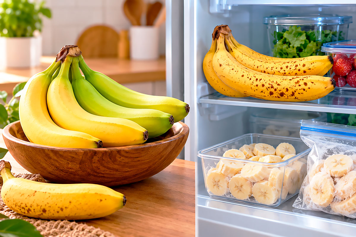 Truques simples ajudam a conservar bananas e evitar o desperdício