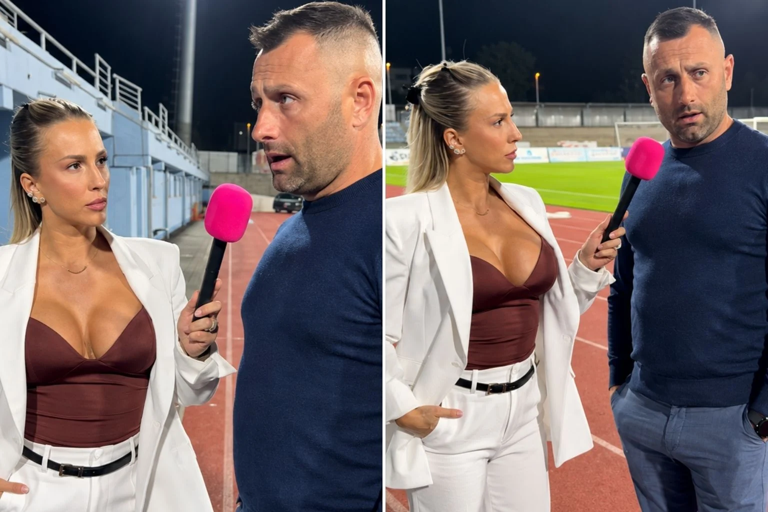 Treinador tcheco viraliza após evitar olhar para repórter em entrevista