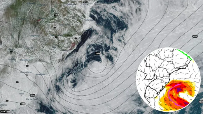 Ciclone extratropical no oceano impulsiona frio atípico no centro-sul do país