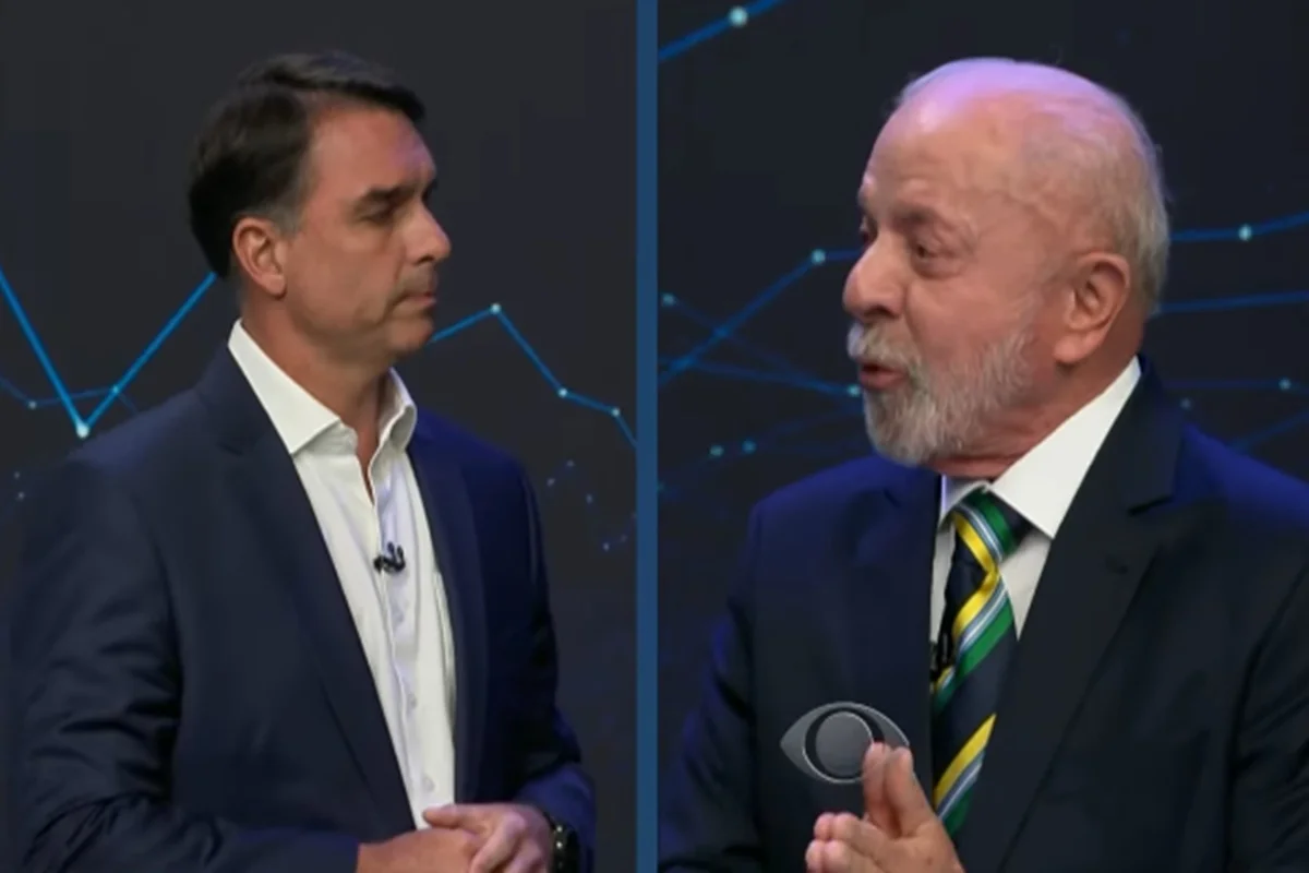 Lula e Flávio Bolsonaro trocam acusações em debate na TV Band