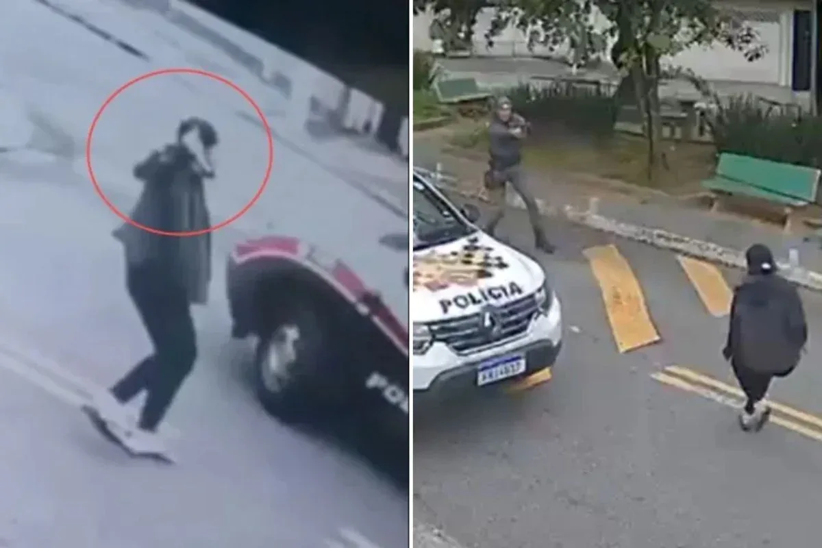 Homem avança com faca contra viatura da PM em SP e é baleado