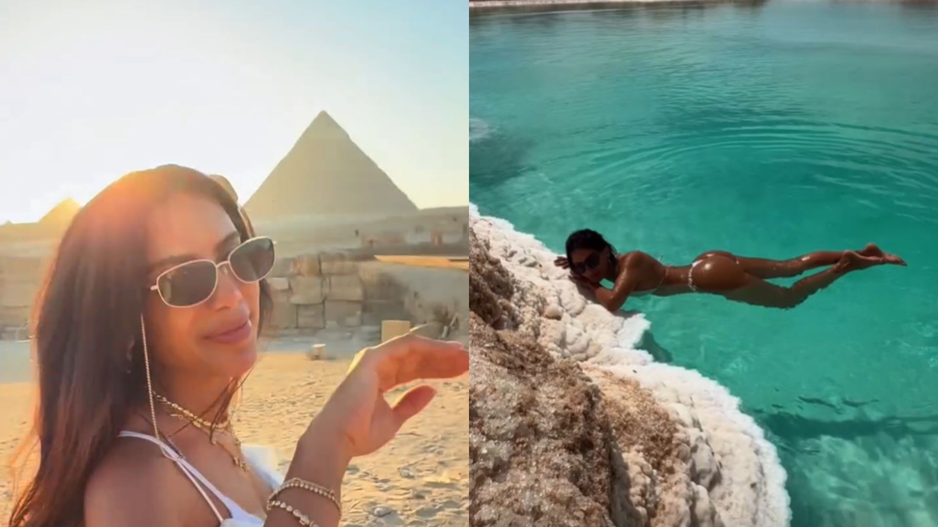 Anitta compartilha registros inéditos de viagem turística pelo Egito