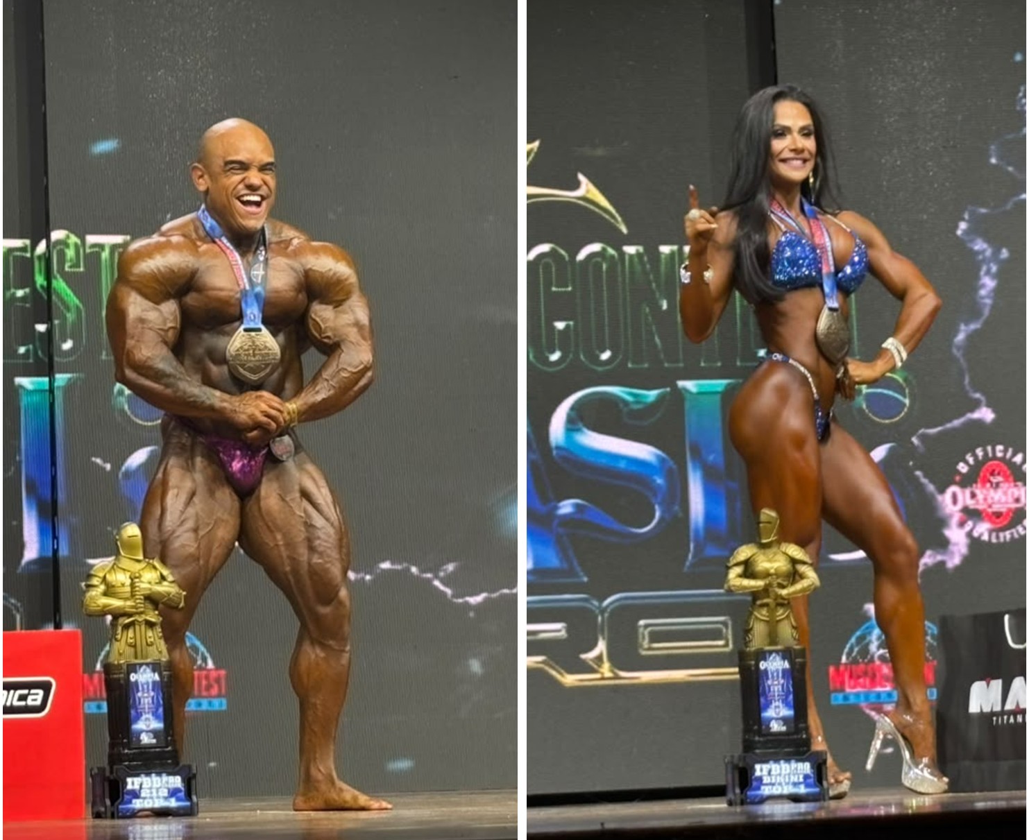 Nívea Campos e Vitor Porto vencem o Mr. Olympia Brasil 2026