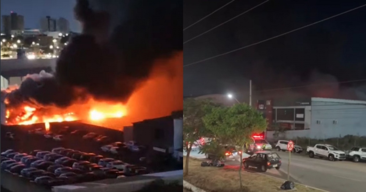 Incêndio atinge concessionária Primavia Fiat na Bahia
