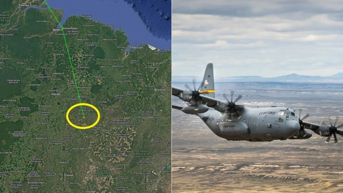 Avião militar dos EUA pousa no Rio de Janeiro após sobrevoar o Norte