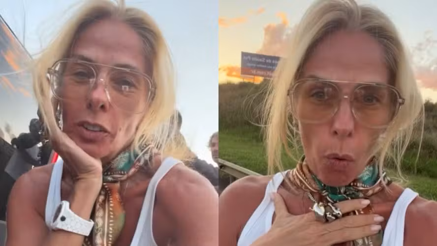 Adriane Galisteu passa por perrengue na estrada e cobra peões em A Fazenda