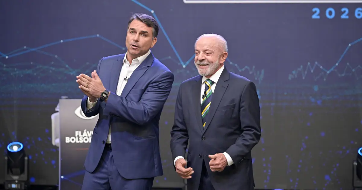 Pesquisa aponta Flávio com 52% dos votos válidos e Lula com 48%