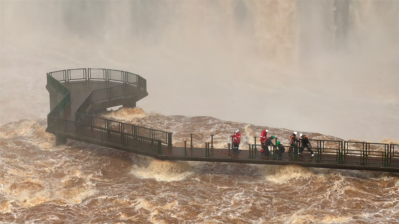 Cataratas do Iguaçu restringem acesso devido à alta vazão do rio