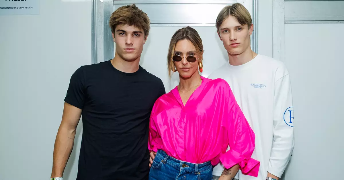 Fernanda Lima e Rodrigo Hilbert prestigiam filho no SPFW