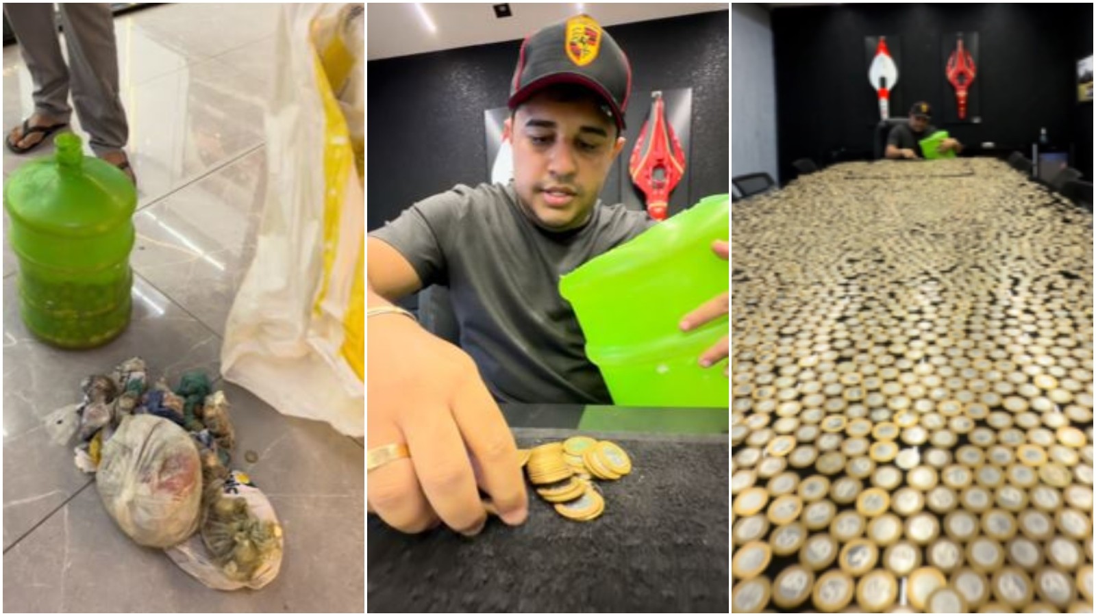 Borracheiro compra caminhonete no Ceará com milhares de moedas