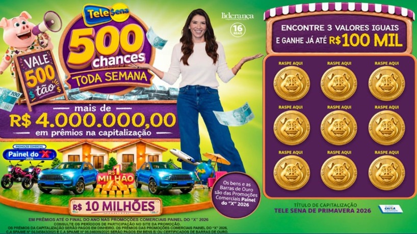 Tele Sena de Primavera realiza seu quinto e último sorteio neste domingo