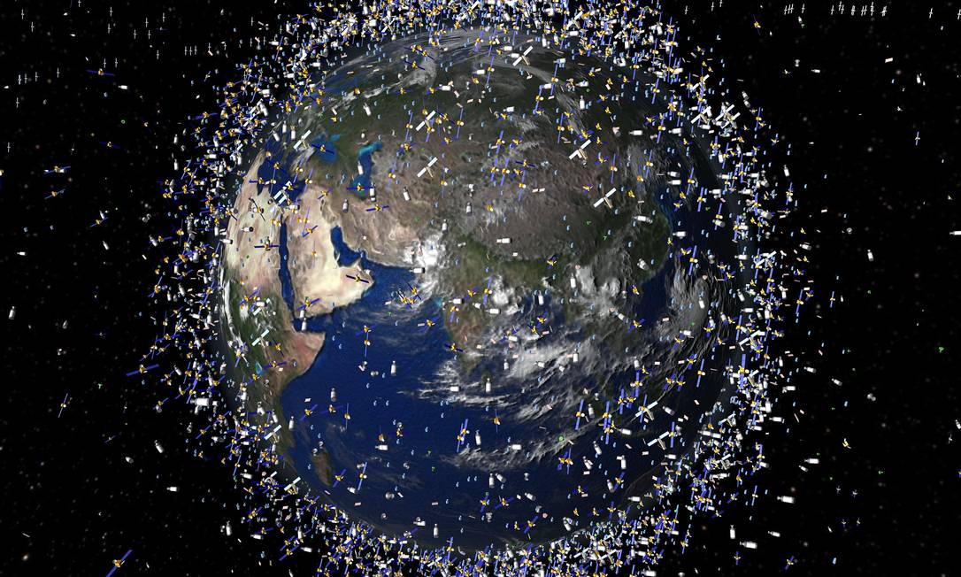 Acúmulo de detritos em órbita eleva risco de cinturão de lixo espacial